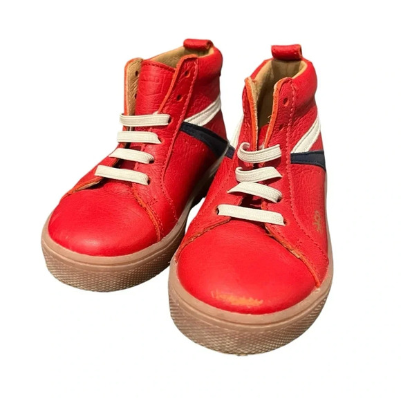 Freshly Picked HI Top sneaker Unisex toddler 7T Leather- pull on elastic laces - Picture 3 of 8